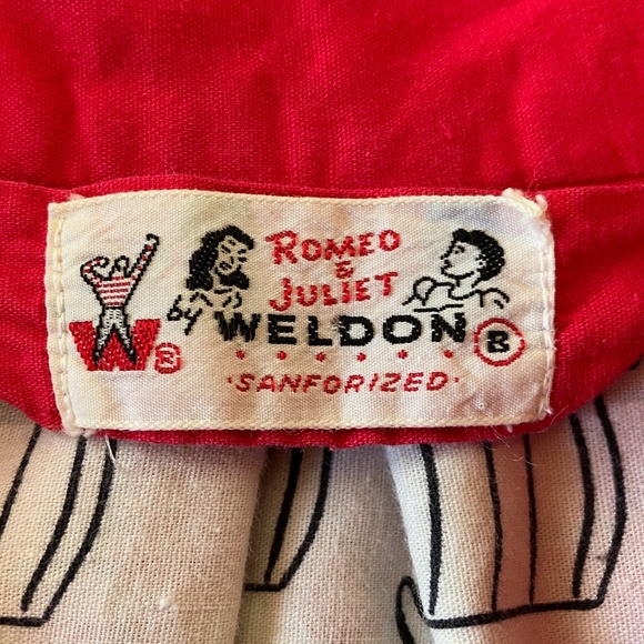 Vintage Weldon "Romeo and Juliet" Pajama Top M/L - Picture 3 of 5